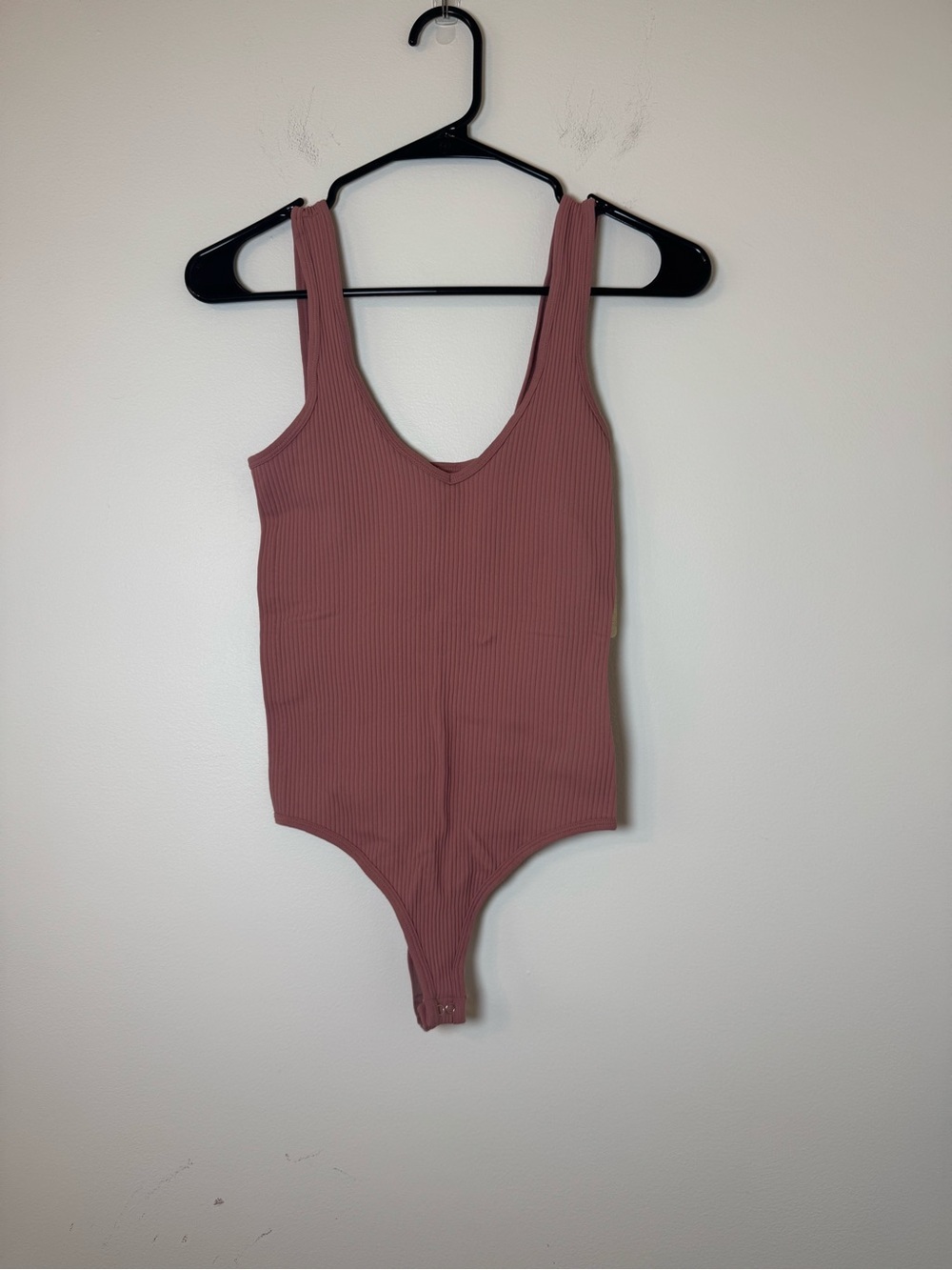 NWT Free People Intimately Ribbed V-Neck Bodysuit Copper XS